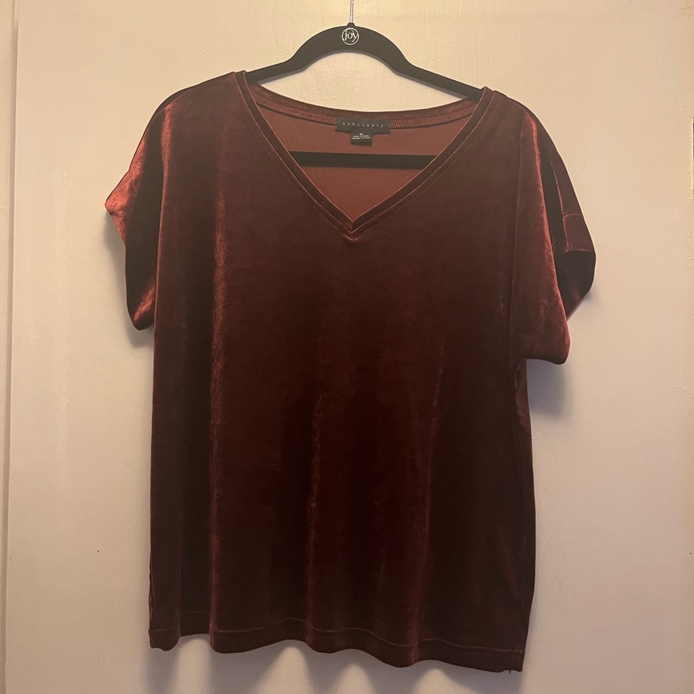 Sanctuary velvet Tshirt medium